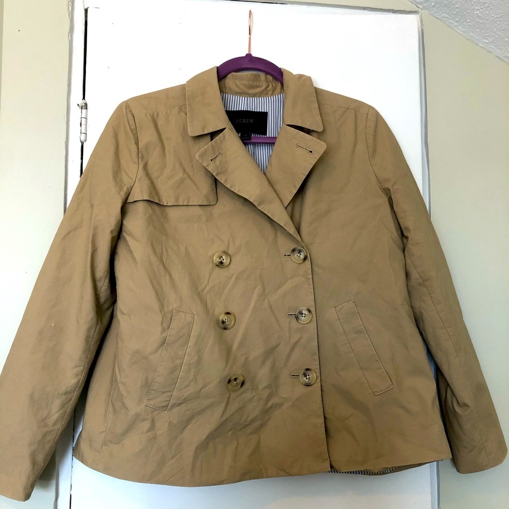 J Crew Cropped Trench Coat